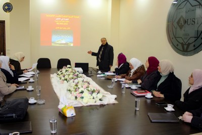 اجتماع المتابعة لتأهيل الجامعة العربية الخاصة للعلوم والتكنولوجيا للحصول على شهادة الجودة الدولية ISO 9001:2015