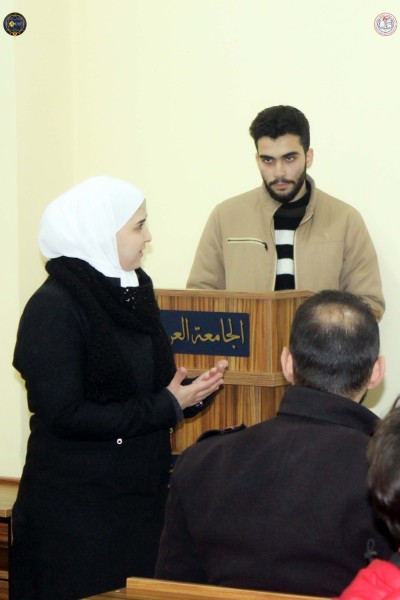 العروض التقديمية الأولية لطلابنا ضمن برنامج التحضيرات لمسابقة البحث العلمي الطلابية.