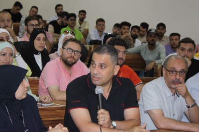 Open student meeting with Dr. Mukhlis Al-Jundi, Head of the Dental Syndicate