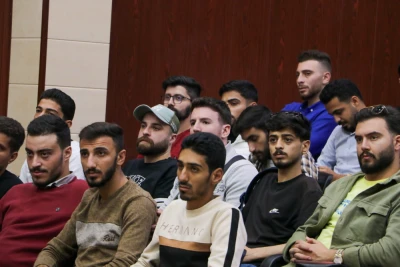 زيارة المكتب السياسي في محافظة حماة إلى الجامعة العربية الخاصة